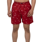 Printed Pure Cotton Boxer Bxr_1025_Red-S