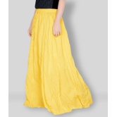 Sttoffa - Yellow Cotton Womens Broomstick Skirt ( Pack of 1 ) - 50