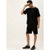 Bene Kleed Cotton Oversized Fit Solid Half Sleeves Mens T-Shirt - Black ( Pack of 1 ) - None