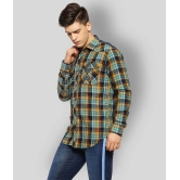 Campus Sutra Cotton Regular Fit Checks Full Sleeves Mens Casual Shirt - Green ( Pack of 1 ) - None