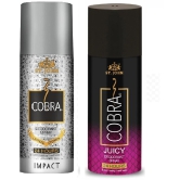 ST.JOHN Cobra Impact & Juicy Long Lasting Deodorant Spray for Men 150ml- Pack of 2