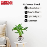 USHA SHRIRAM Stainless Steel Flower Pot, 6L, Rust Resistant, Sustainable Planter for Home, Office, Living Room, Indoor Plants.-USHA SHRIRAM Stainless Steel Flower Pot | 6L | Rust Resistant | Home