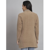 eWools.in Woollen Round Neck Women's Buttoned Cardigans - Brown ( ) - None