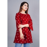 SIPET - Red Rayon Womens Ethnic A-Line Top ( Pack of 1 ) - None