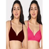 IN CARE LINGERIE - Multicolor Cotton Non Padded Womens T-Shirt Bra ( Pack of 2 ) - None