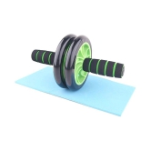 Abdominal Wheel Ab Roller tummy trimmer with Knee Mat for Exercise Fitness Gym Equipment Accessory Fitness Equipment Gym for Man and Women - Green