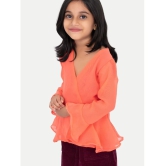 Radprix Orange Cotton Blend Girls Top ( Pack of 1 ) - None