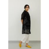 Black Bandhani Tunic with pants-M