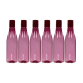 PearlPet THROTTLE-1000ML-WINE-6PCS Wine Plastic Water Bottle 1000 mL ( Set of 6 ) - Wine