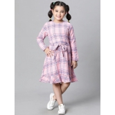 Oxolloxo Girls Checked Organic Cotton Fit & Flare Dress