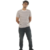 Radprix 100% Cotton Regular Fit Striped Half Sleeves Mens T-Shirt - Black ( Pack of 1 ) - None