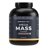 Nutrabay Gold Mega Mass Gainer Powder - 2kg, Rich Chocolate Creme | 100% Veg | 40.7g Protein, 122g Carbs, 714 Calories | Muscle Building & Weight Gainer Supplement for Men & Women