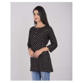 Kbz Black Rayon Straight Kurti - S