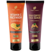 REGAL ESSENCE Raw Coffee Face Scrub & Vitamin C Facewash for Blackheads & For Glowing Skin - 100 gm (COMBO PACK)