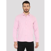 Maharaja Cotton Blend Slim Fit Solids Full Sleeves Mens Casual Shirt - Pink ( Pack of 1 ) - None