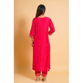 Estela - Pink Straight Viscose Women's Stitched Salwar Suit ( Pack of 1 ) - None