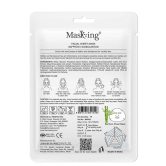 MasKing Bamboo Facial Sheet Mask of Saffron & Sandalwood for Youthful Skin Ideal for Women & Men, 20ml each (Pack of 4)