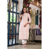 Juniper Rayon Printed Straight Womens Kurti - Peach ( Pack of 1 ) - None