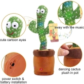 Dancing Cactus Talking Toy, Cactus Plush Toy, Wriggle & Singing Recording Repeat What You Say Funny Education Toys for Babies Children Playing, Home Decorate