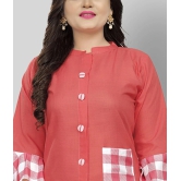 Lerkiza - Pink Cotton Womens Straight Kurti ( Pack of 1 ) - 4XL