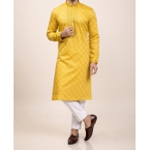 Yellow Sequin Embroidery Chikankari Kurta