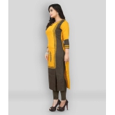 Vbuyz - Yellow Cotton Womens Front Slit Kurti ( Pack of 1 ) - M