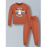 PLUM TREE Orange Cotton Boys T-Shirt & Trackpants ( Pack of 1 ) - None