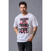 Im Funking Dope (in Black) Printed White Oversized T-Shirt for Men 3XL