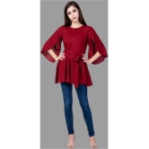 Smien - Maroon Rayon Women''s Tunic ( Pack of 1 ) - None