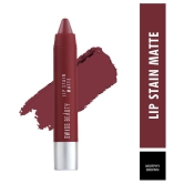 Swiss Beauty Lip Stain Matte Lipstick Lipstick (Murphy Brown), 3.4gm