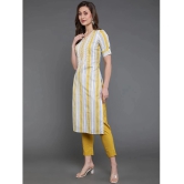 Antaran Cotton Striped Straight Womens Kurti - White ( Pack of 1 ) - None