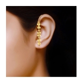 VIVASTRI Golden Threader Earrings ( Pack of 1 ) - Golden