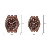 acnos Brown Stainless Steel Analog Couples Watch