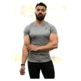 Fuaark - Light Grey Polyester Regular Fit Mens Compression T-Shirt ( Pack of 1 ) - S