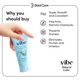 Bold Care Vibe Natural - Personal Lubricant for Men and Women - Water Based Lube - Skin Friendly Silicone and Paraben Free - No Side Effects-Bold Care Vibe Natural Personal Lubricant - Water Base