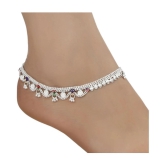 AanyaCentric - Silver Anklets ( Pack of 1 ) - Silver