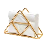 HOMSSY Iron and Mild steel Napkin Holder 1 Pcs - Gold