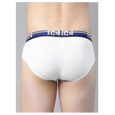 IC4 - White Cotton Blend Men's Briefs ( Pack of 2 ) - XL