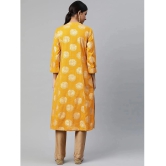 SVARCHI - Yellow Cotton Womens Front Slit Kurti ( Pack of 1 ) - None