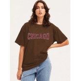 clafoutis Brown Cotton Loose Fit Womens T-Shirt ( Pack of 1 ) - None