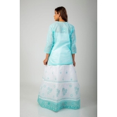 Ladies New Fashion Hand Chikankari Skirt Top