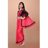 Apnisha - Peach Lycra Girls Saree ( Pack of 1 ) - None