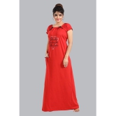 FOMTI Red Cotton Nighty - Free Size