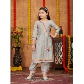 Aarika Girls Silk Patiala Kurta Set ( Pack of 1 , Grey ) - None