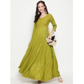 Antaran - Green Flared Viscose Womens Stitched Ethnic Gown ( Pack of 1 ) - None