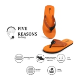 G Best Orange Mens Thong Flip Flop - None