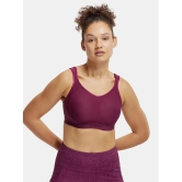 Jockey MI11 Wirefree Non Padded Microfiber Elastane Full Coverage Sports Bra - Grape Wine - None