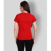 Fabflee Cotton Red T-Shirts - Single - 2XL