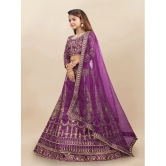 A TO Z CART Purple Silk Girls Lehenga Choli Set ( Pack of 1 ) - None