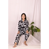 Black Cotton Pajama Set Multicolor M